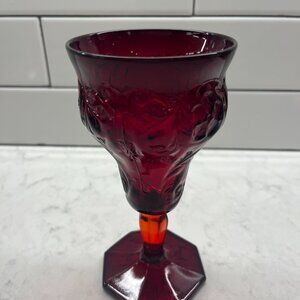 Water Goblet Rock Crystal Clear by McKee, 6 3/8"h